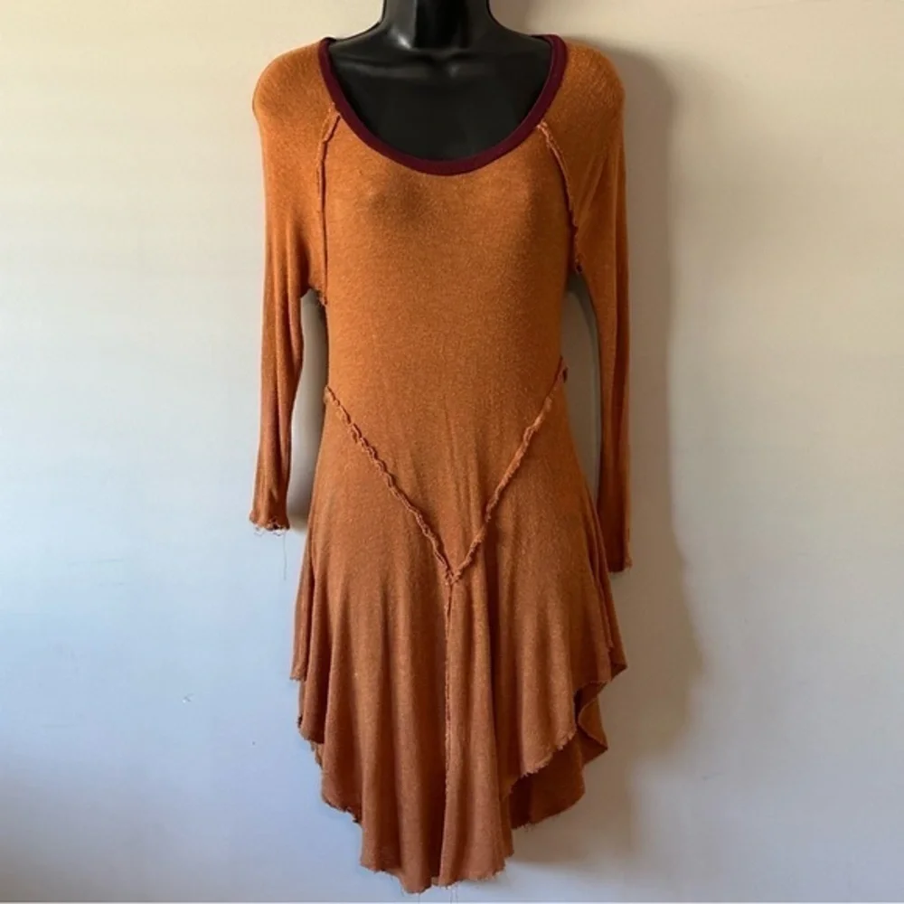 Free People Sienna Brown Knit Top - size Large GUC